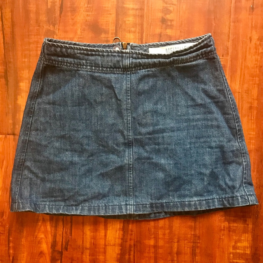 Brandy Melville A-line dark denim skirt navy